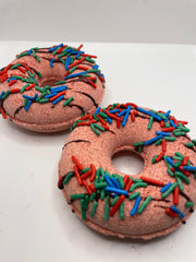 Bath Bomb Donut " Christmas Candy Cane "