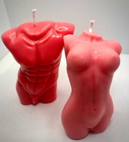 Candle "Female  body " scented Apple cinnamon