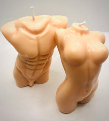 Candles "Male And Female Body" Scented Hazelnut Cream