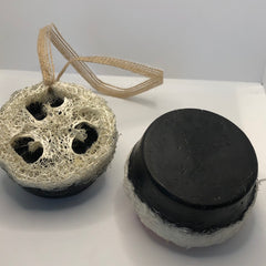 Detox charcoal soap with loofah